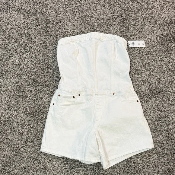 NWT Abercrombie & Fitch Strapless Denim Romper - Picture 5 of 5